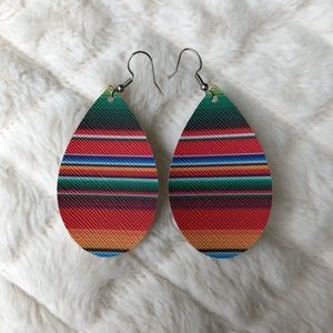 Faux leather earrings